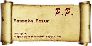 Passeka Petur névjegykártya